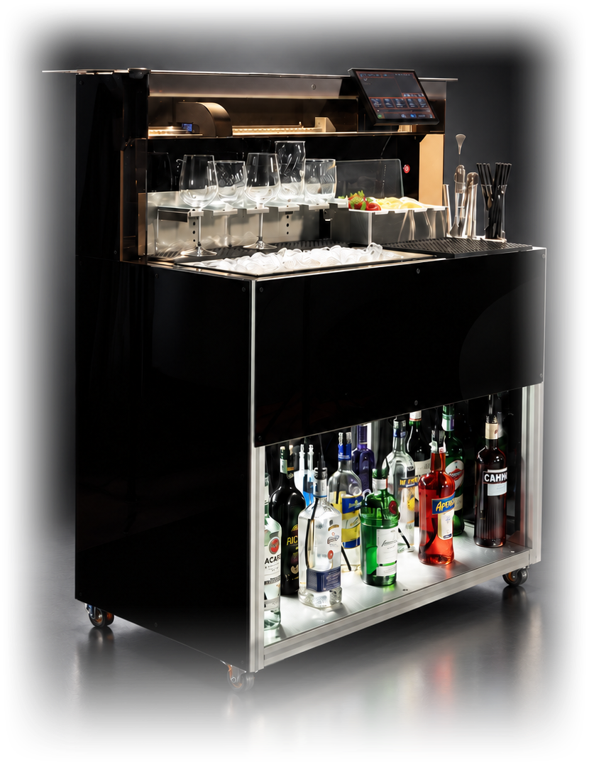 Bar Station Plus móvel com bancada e cuba para gelo